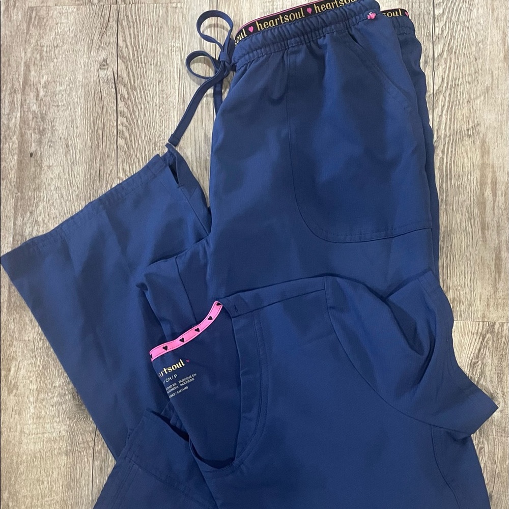 HEART AND SOUL NAVY SCRUB SET